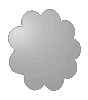Weiße Wellpappe in Button-Form konturgefräst <br>einseitig 4/0-farbig bedruckt