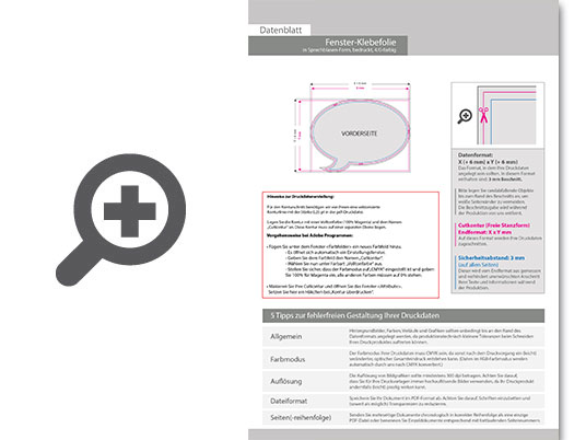 Product Bild fenster-klebefolie_4_0_farbig_bedruckt_in_sprechblase-form_konturgeschnitten