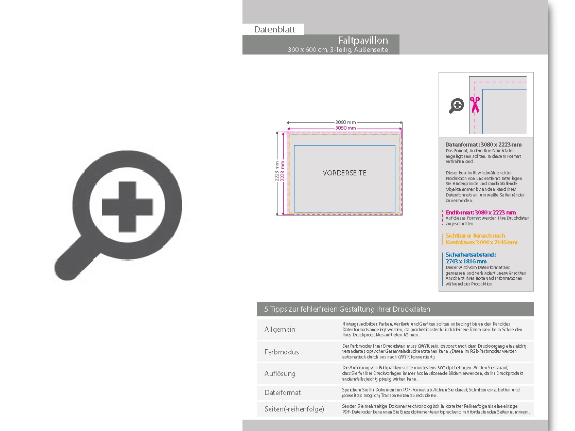 Product Bild komplettset_(3_w__nde)_f__r_faltzelt_300_x_600_cm__au__en_einseitig_bedruckt