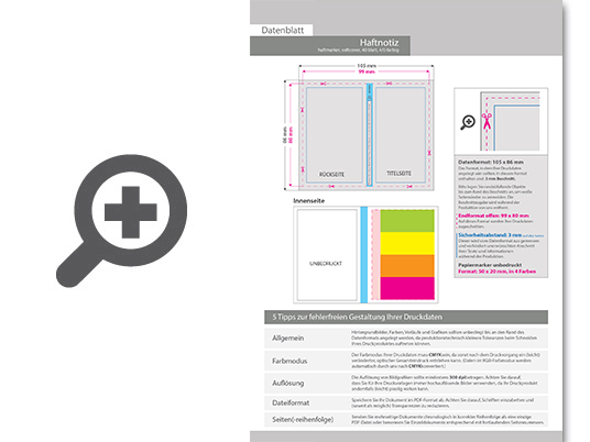 Product Bild papiermarker-set_40_blatt_im_bedruckten_softcover-kartonumschlag__4_0-farbig_bedruckt