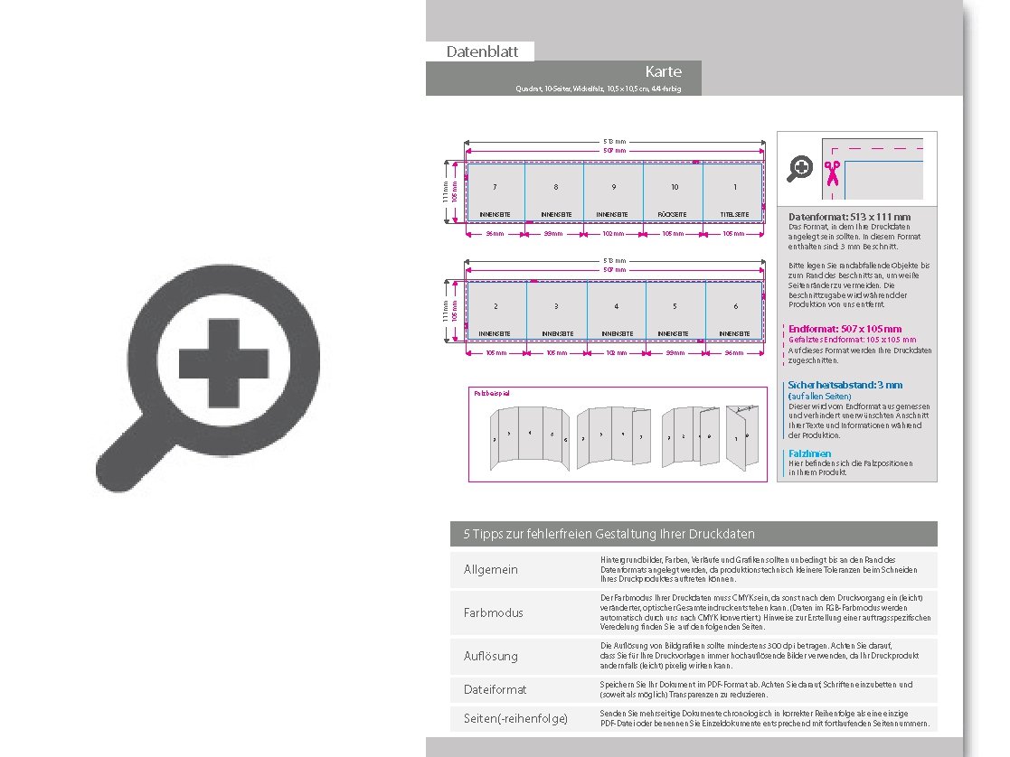 Product Bild geburtstagskarte__gefalzt_auf_quadrat_10_5_cm_x_10_5_cm__vertikaler_wickelfalz__10-seitig