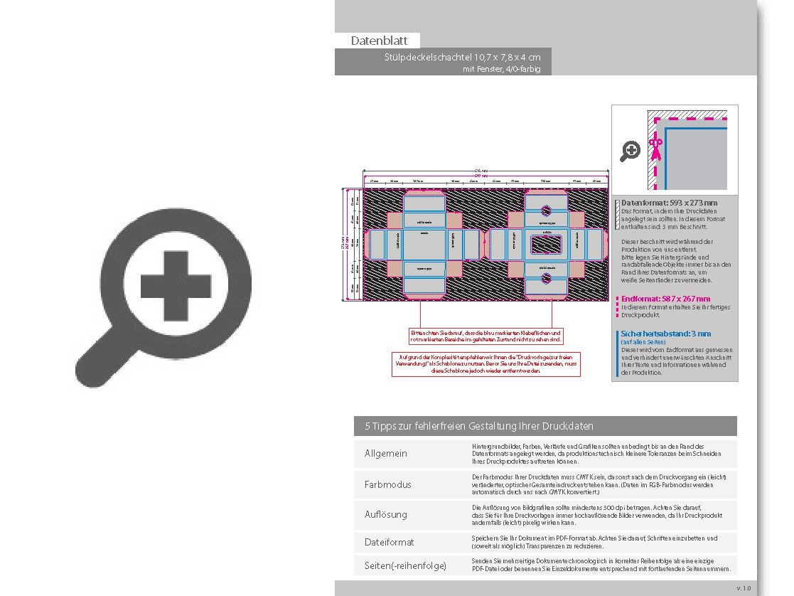 Product Bild st__lpdeckelschachtel_(10_7_x_7_8_x_4_cm)__4_0_farbig_bedruckt_mit_geklebtem_fenster