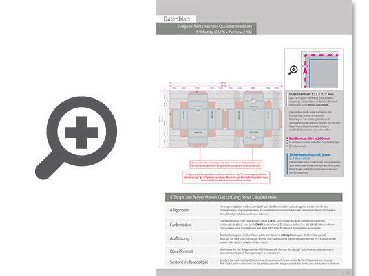 Product Bild st__lpdeckelschachtel_quadrat_medium__einseitig_bedruckt_5_0-farbig_(cmyk_+_silber)