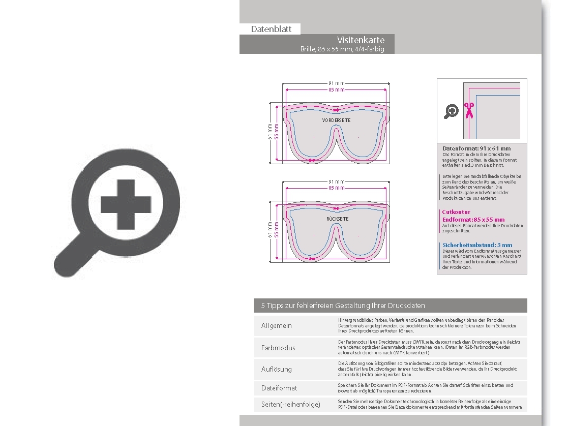 Product Bild visitenkarte_brille__85_x_55_mm__2-seitig__4_4-farbig_cmyk